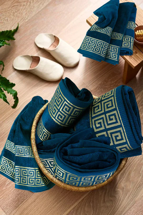 Teal Versatile - 3-Pcs Jacquard Towel Set