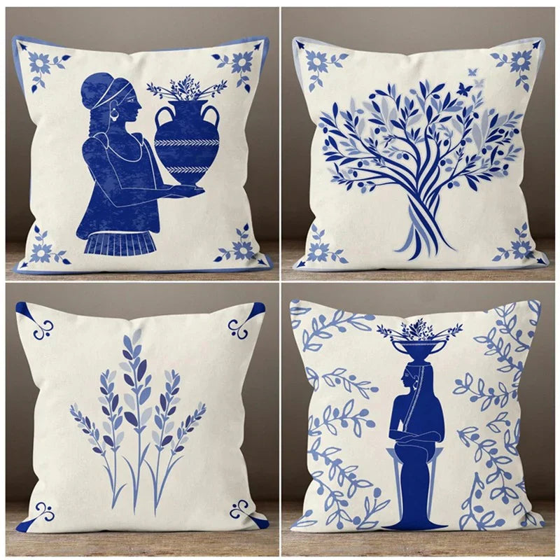 Cushion Covers Mediterranean Style Pack of 4