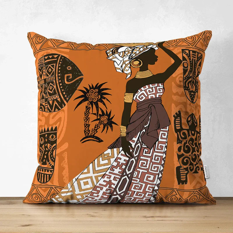 Cushion Covers African Closeup Women Pack 4