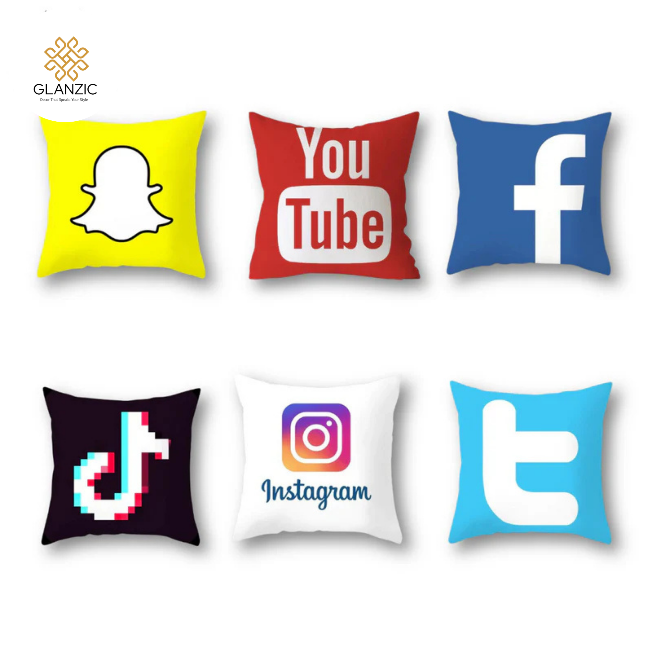 Cushion Covers Social Media Pack of 6