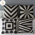 Cushion Covers Zebra Black and White Pack of 4