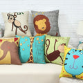 Cushion Covers Cute Animal Cat Monkey Pack 6