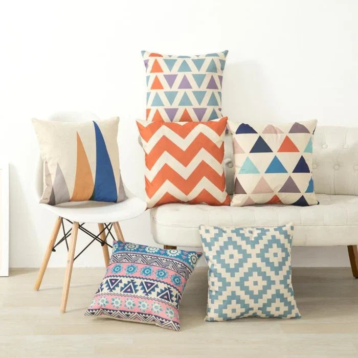 Cushion Covers Geometric Pack 6